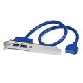 Startech.Com 2 Port USB 3.0 A Female Slot Plate Adapter USB3SPLATE